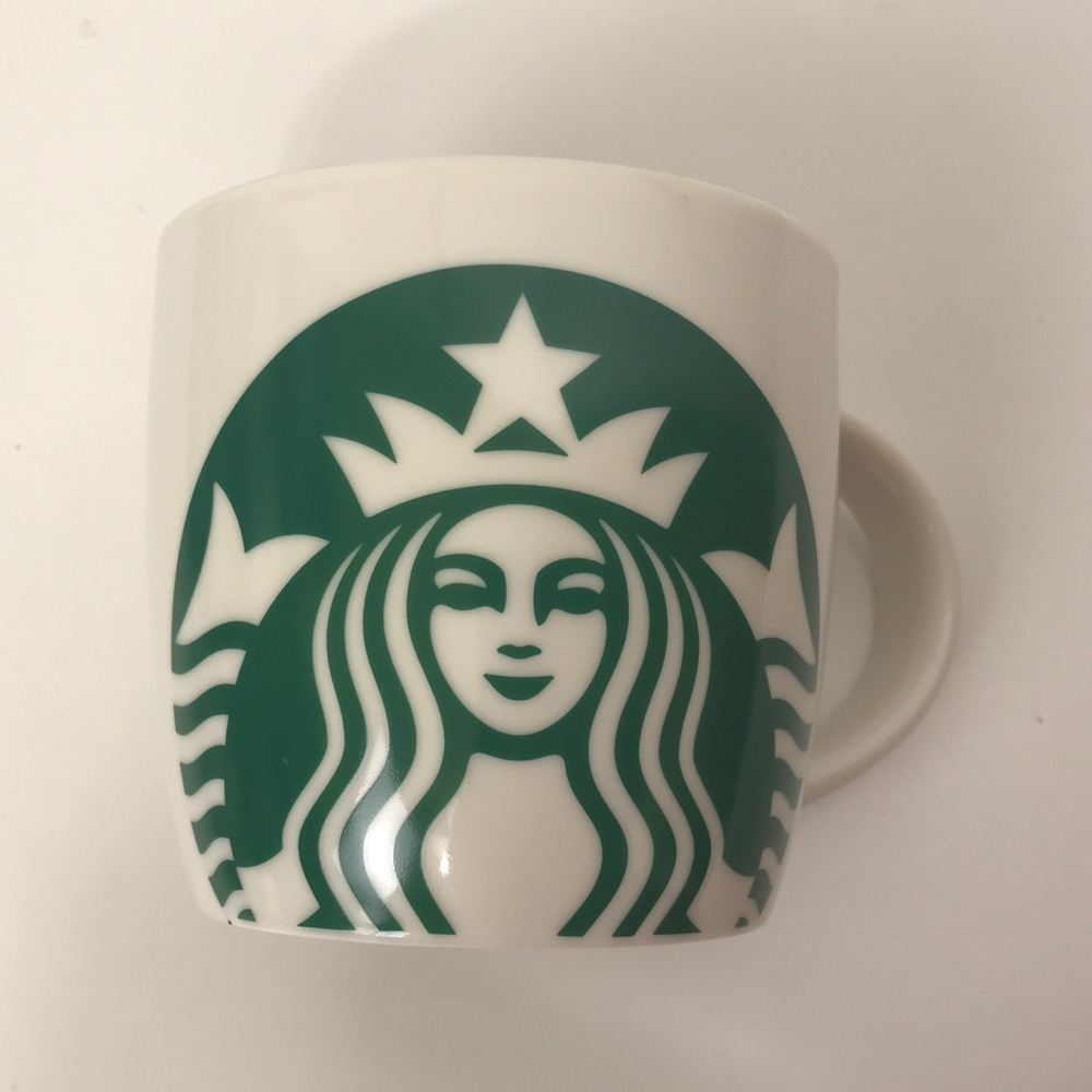 STARBUCKS Mermaid Cup 14 fl‎ oz Green & White